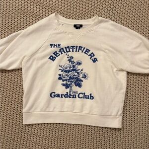 PAIGE Queeny Garden Club Sweatshirt in White Terry